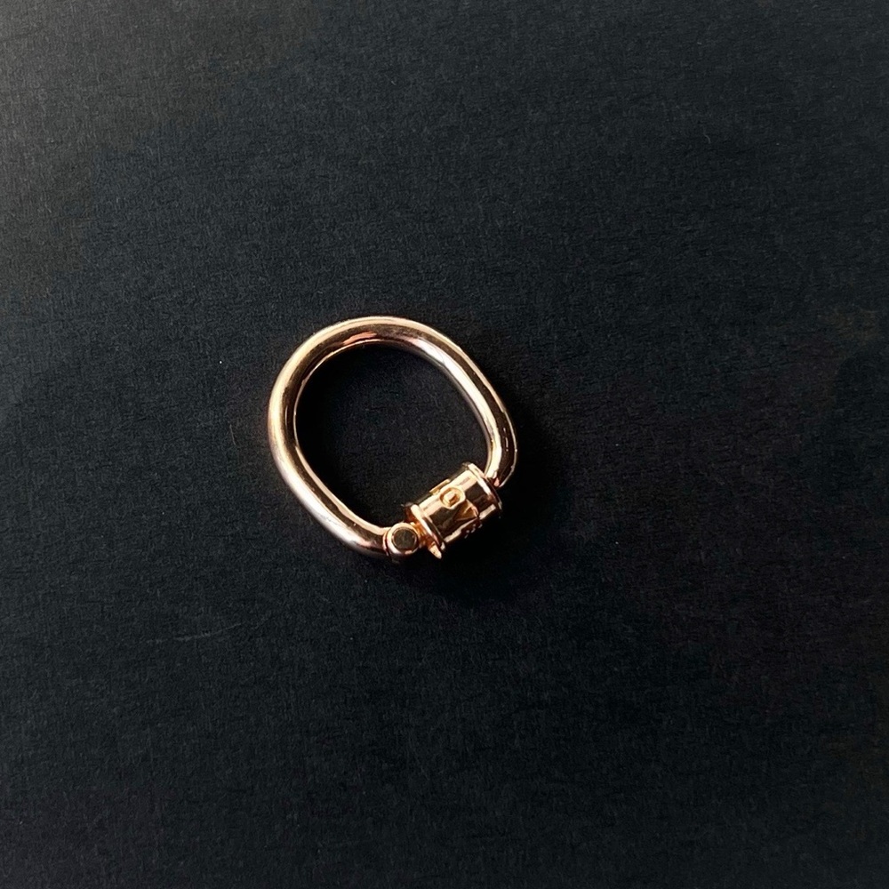 Marla Aaron “love you” engraved lock